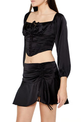 Satin Corset Crop Top | Forever 21 Womens