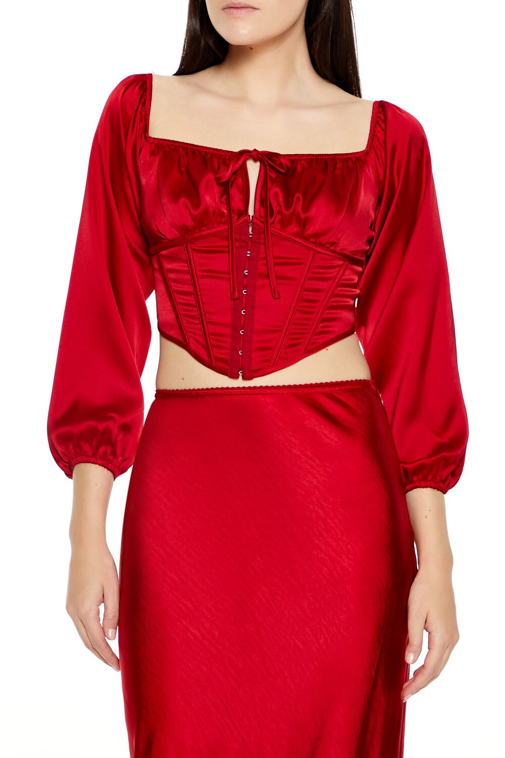 Satin Corset Crop Top | Forever 21 Womens