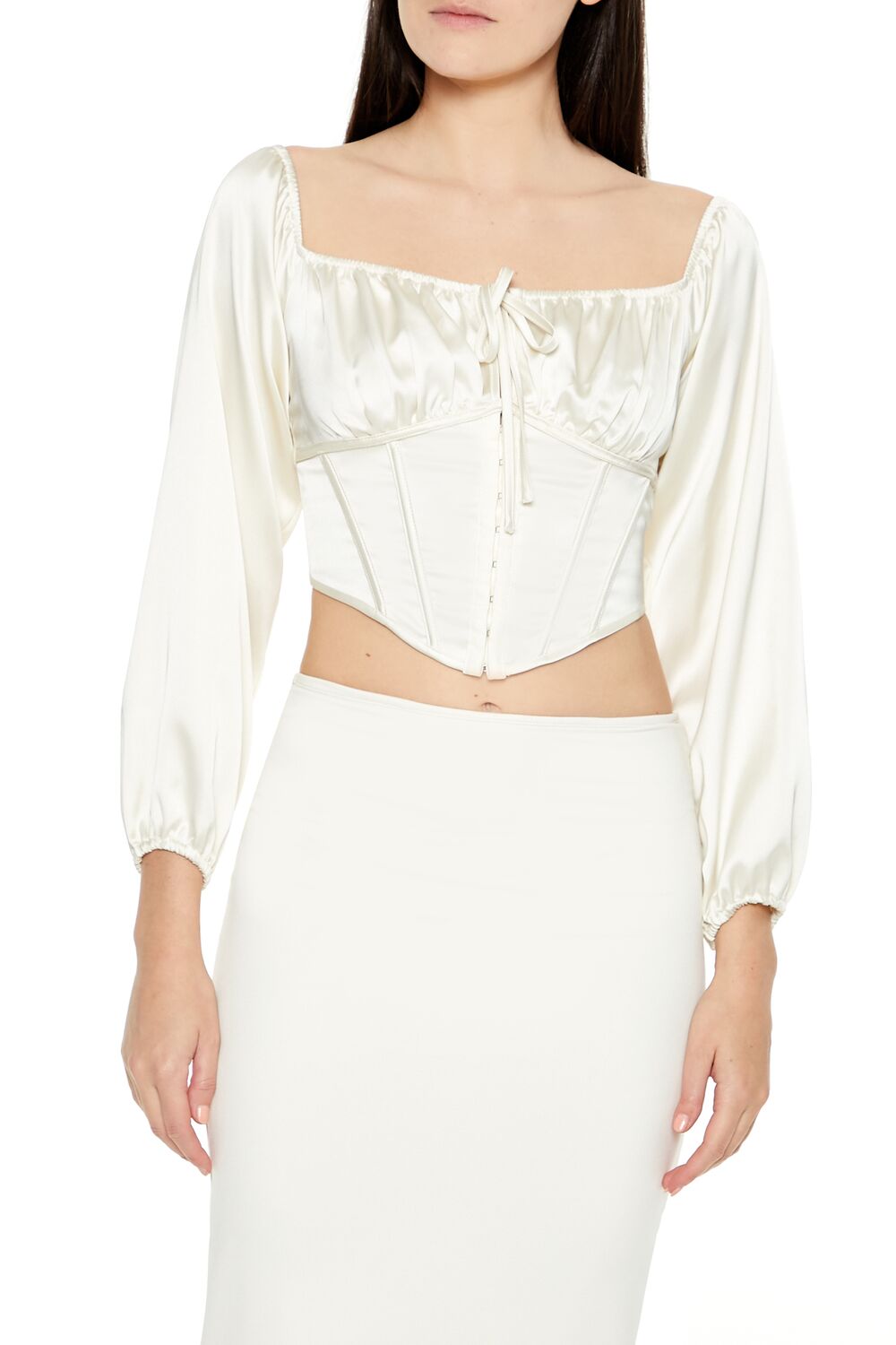 Satin Corset Crop Top | Forever 21 Womens