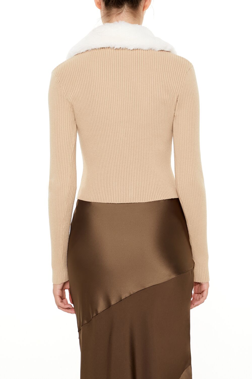 Faux Fur-Trim Cardigan Sweater | Forever 21 Womens