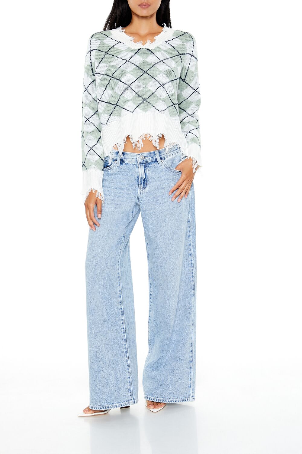 Cropped Argyle Sweater | Forever 21 Womens
