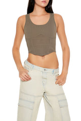 Sweater-Knit Corset Tank Top | Forever 21 Womens