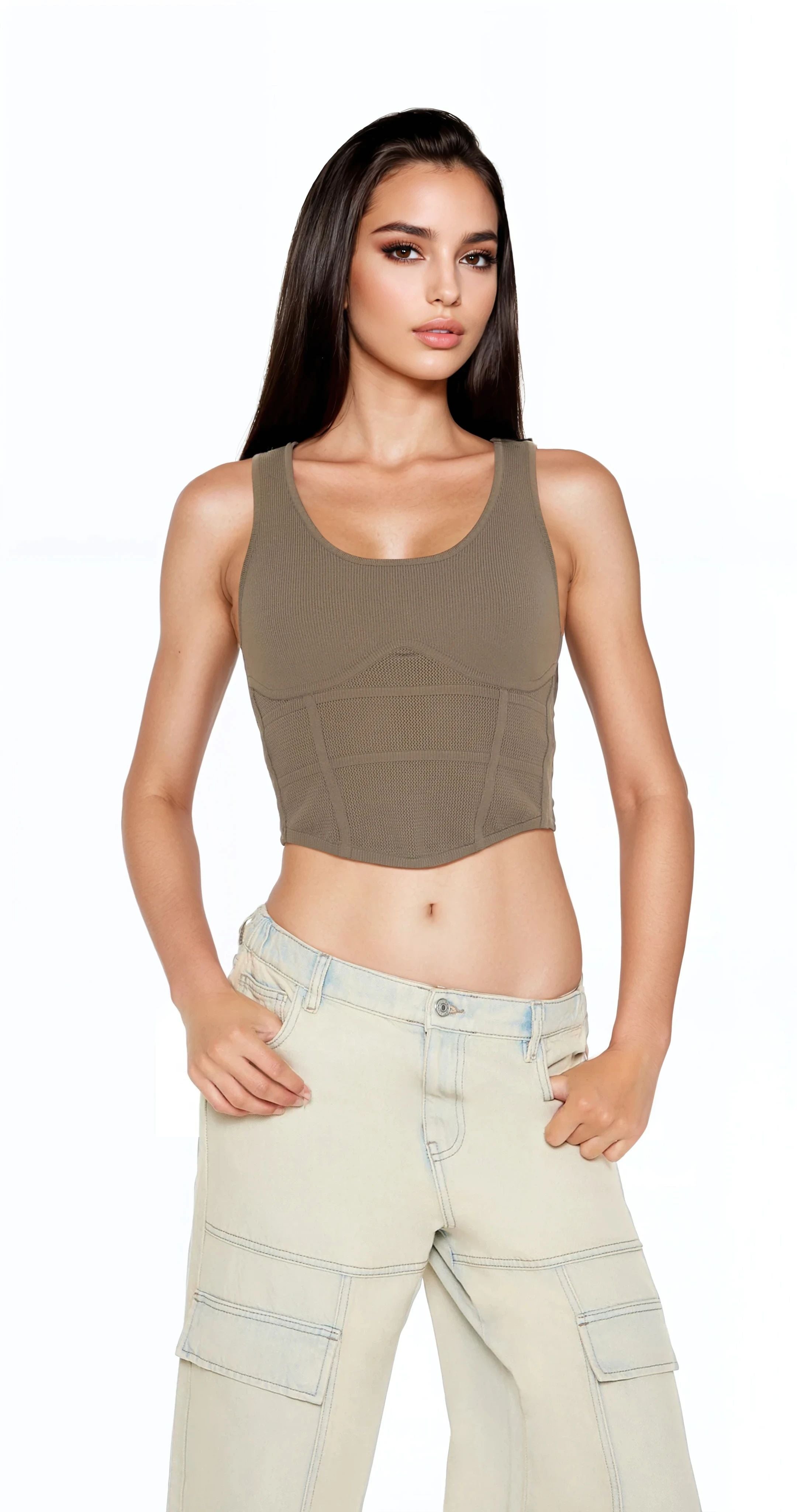 Sweater-Knit Corset Tank Top | Forever 21 Womens