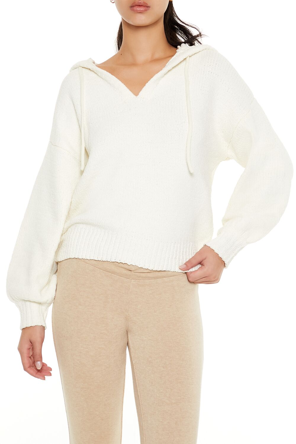 Hooded Drop-Sleeve Sweater | Forever 21 Womens