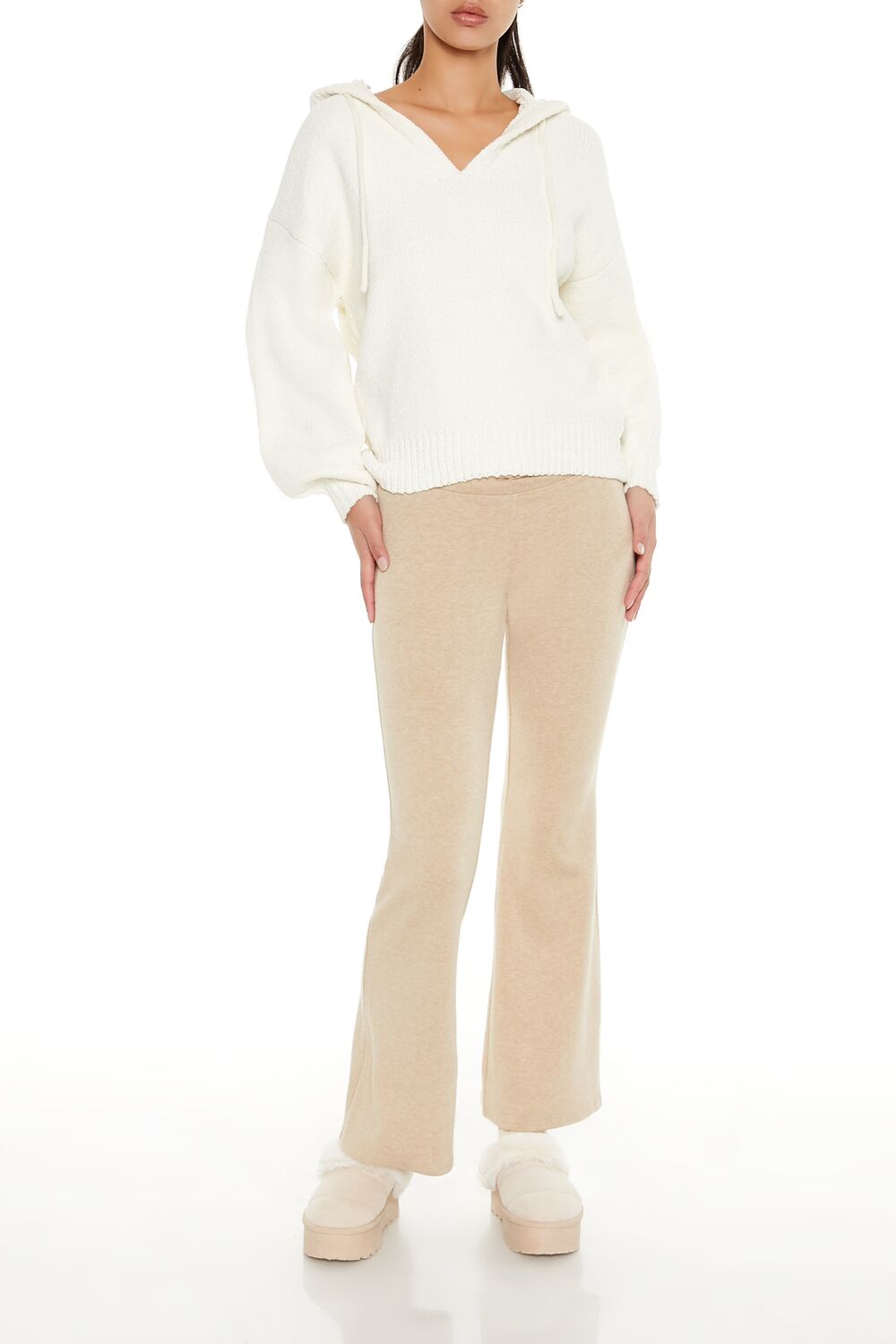 Hooded Drop-Sleeve Sweater | Forever 21 Womens