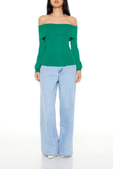 Fitted Off-the-Shoulder Sweater | Forever 21 Womens