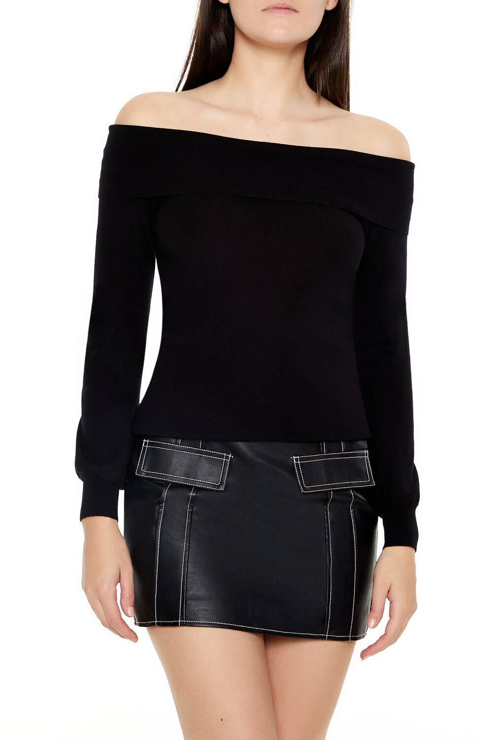Fitted Off-the-Shoulder Sweater | Forever 21 Womens