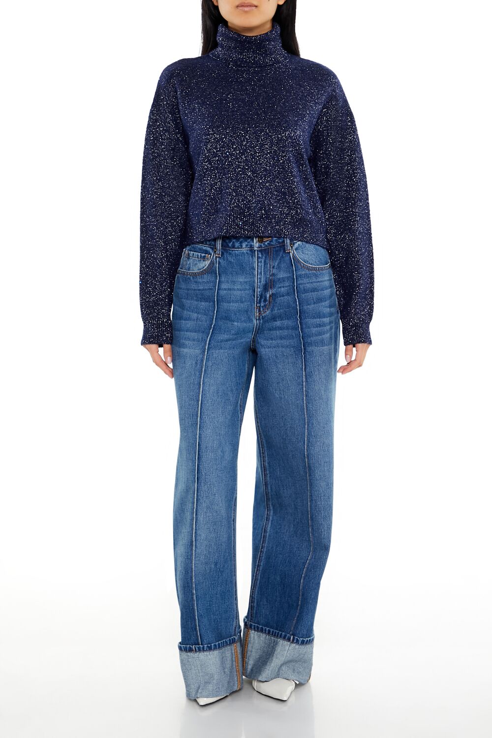 Glitter Knit Turtleneck Sweater | Forever 21 Womens