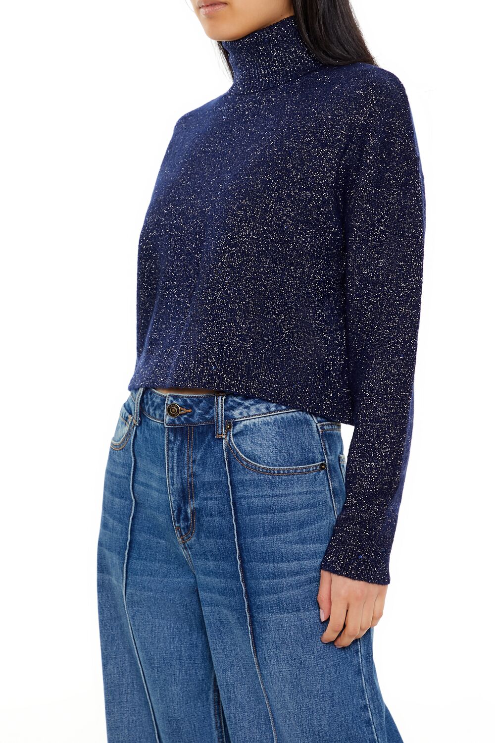 Glitter Knit Turtleneck Sweater | Forever 21 Womens