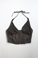 Satin Halter Corset Crop Top | Forever 21 Womens