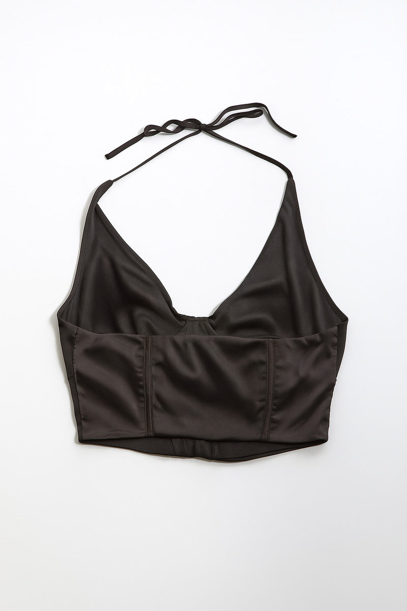 Satin Halter Corset Crop Top | Forever 21 Womens