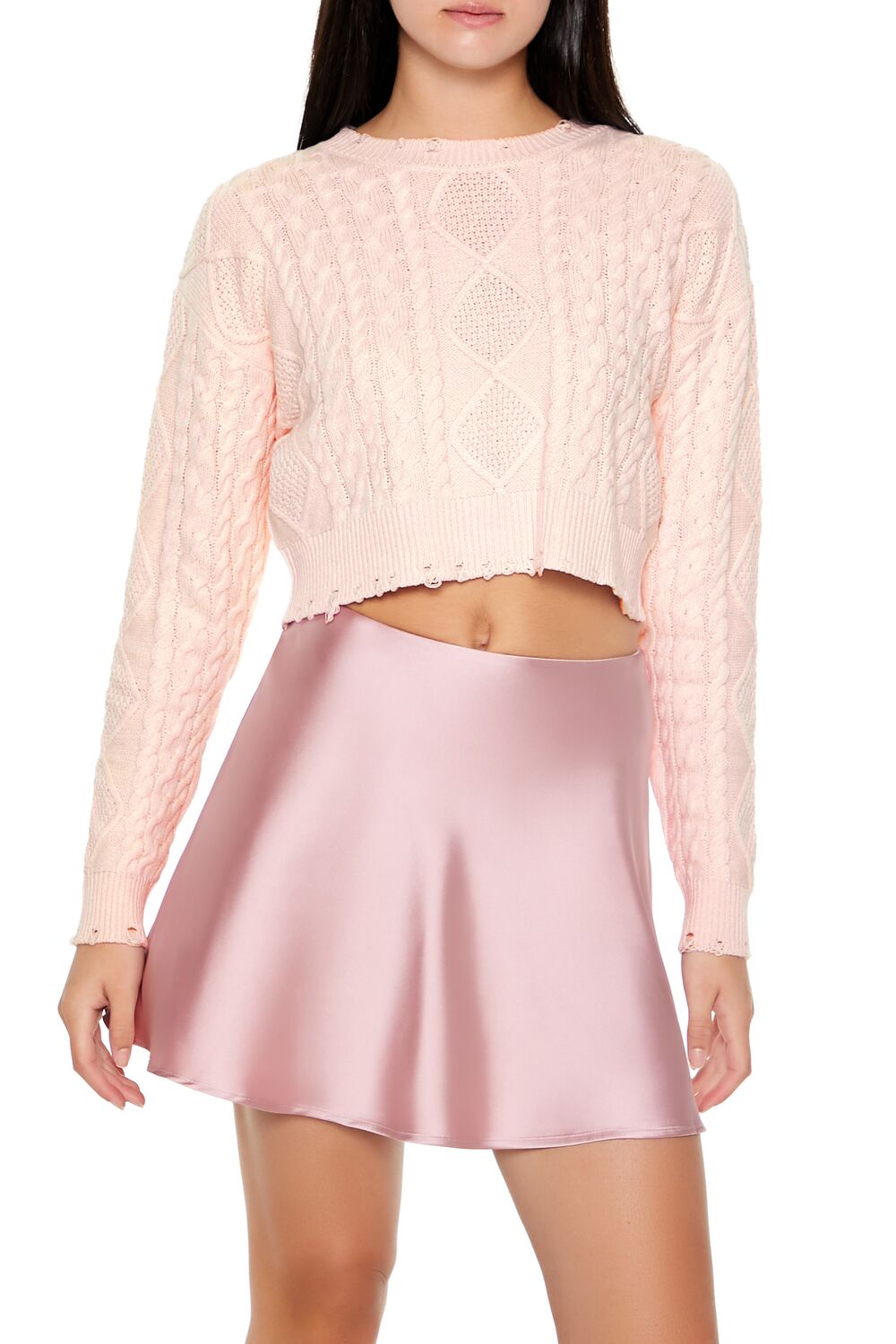 Cropped Cable Knit Sweater | Forever 21 Womens
