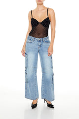 Rhinestone Mesh Thong Bodysuit | Forever 21 Womens