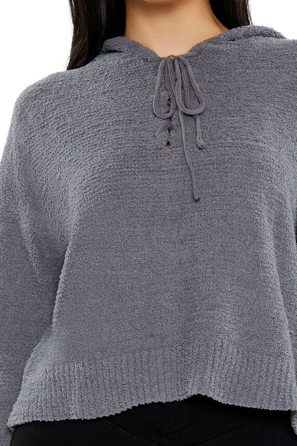 Hooded Lace-Up Sweater | Forever 21 Womens