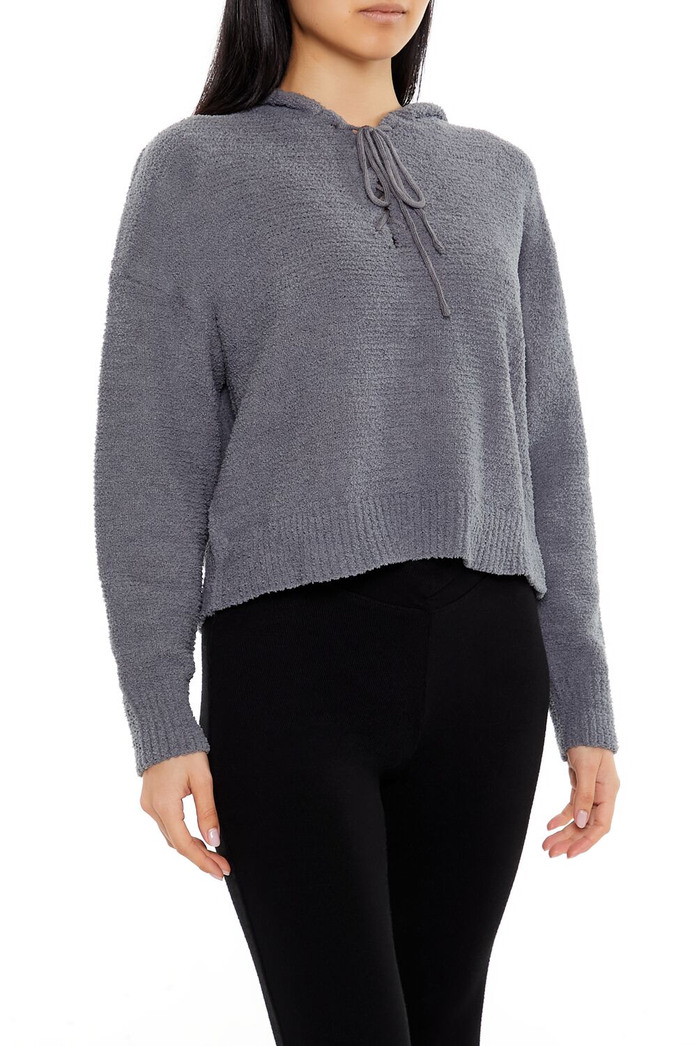 Hooded Lace-Up Sweater | Forever 21 Womens