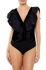 Ruffle Butterfly-Sleeve Bodysuit | Forever 21 Womens