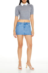 Sweater-Knit Collar Crop Top | Forever 21 Womens