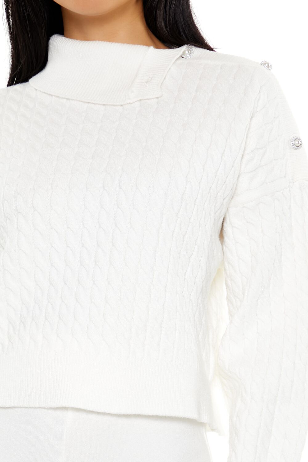 Faux Pearl Cable Knit Sweater | Forever 21 Womens