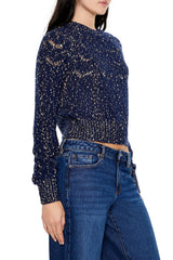Metallic Pointelle Sweater | Forever 21 Womens