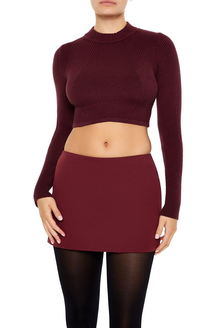 Cropped Mock Neck Sweater | Forever 21 Womens