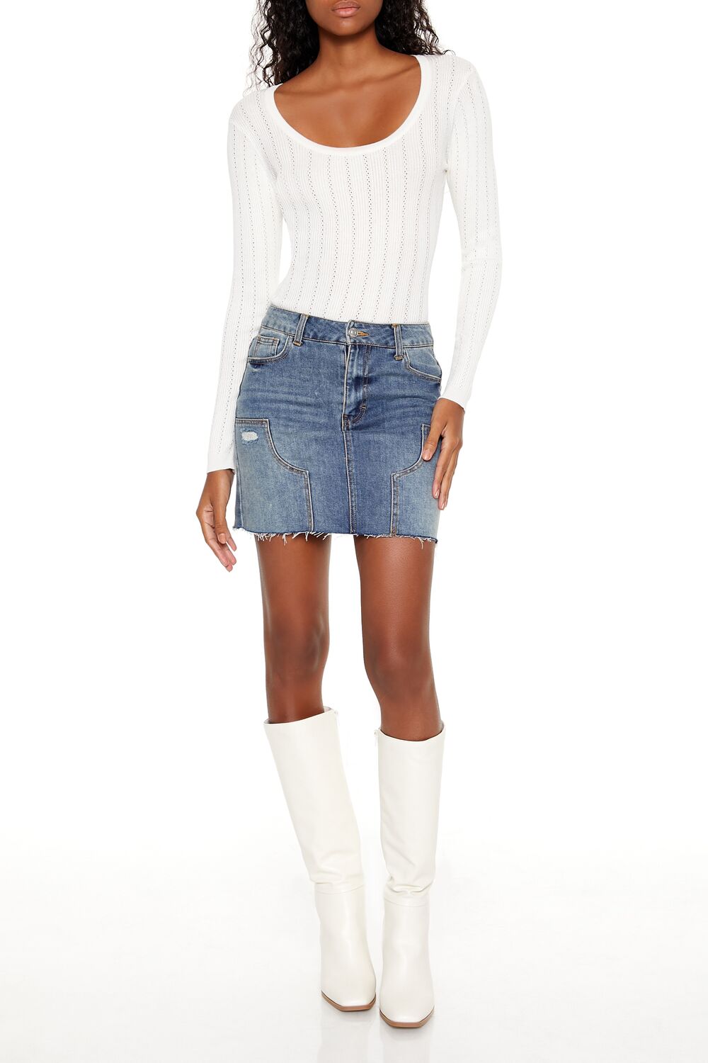 Sweater-Knit Thong Bodysuit | Forever 21 Womens