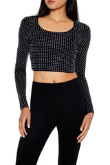 Rhinestone Cropped Sweater | Forever 21 Womens