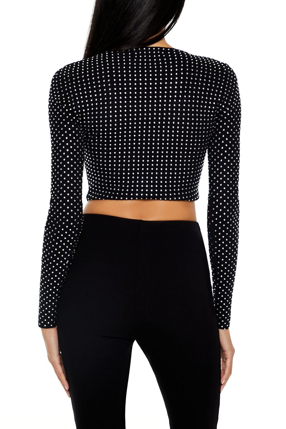Rhinestone Cropped Sweater | Forever 21 Womens