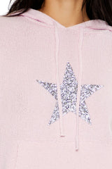 Hooded Glitter Star Sweater | Forever 21 Womens