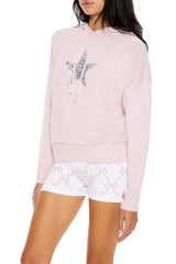 Hooded Glitter Star Sweater | Forever 21 Womens