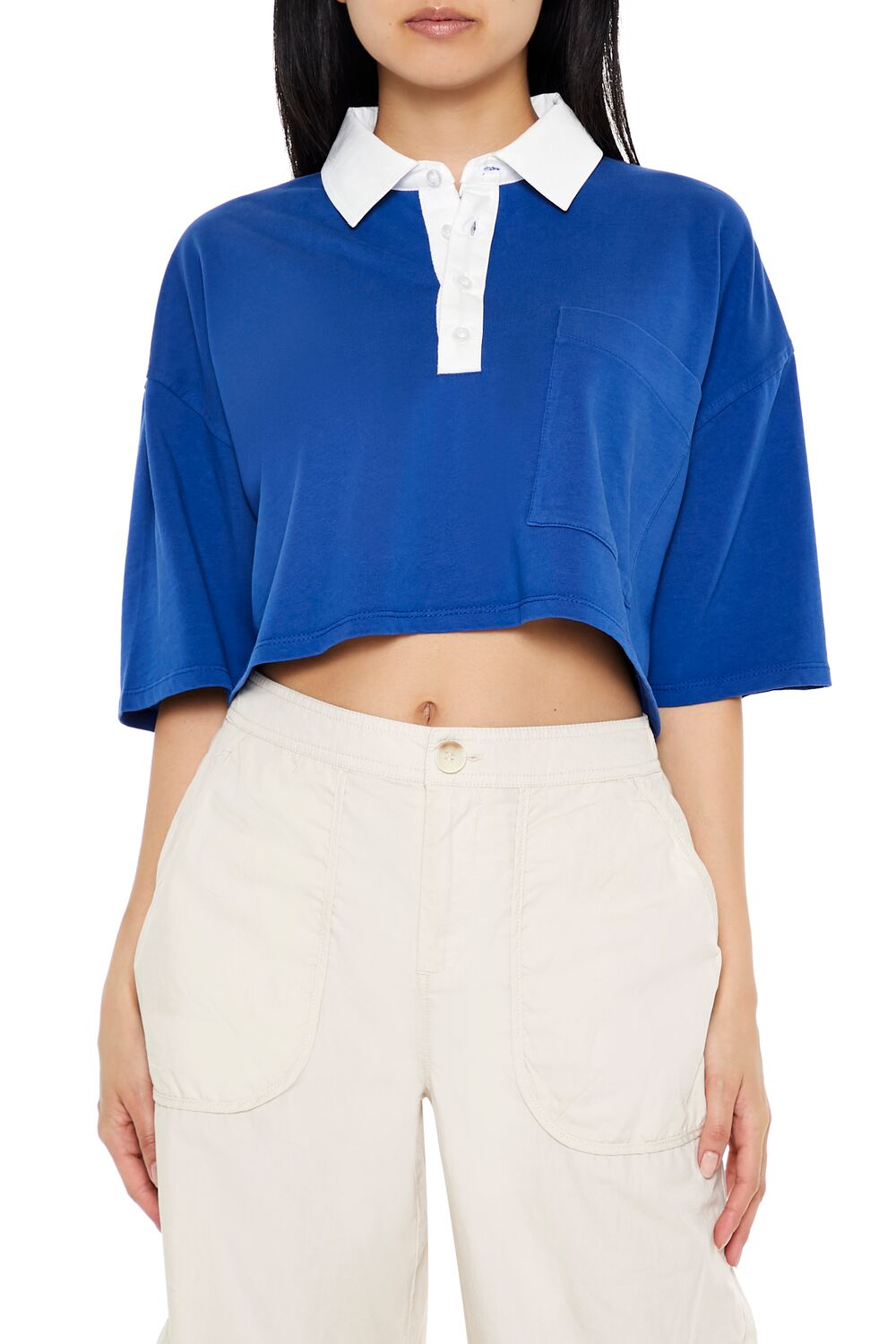 Cropped Rugby Shirt | Forever 21 Womens
