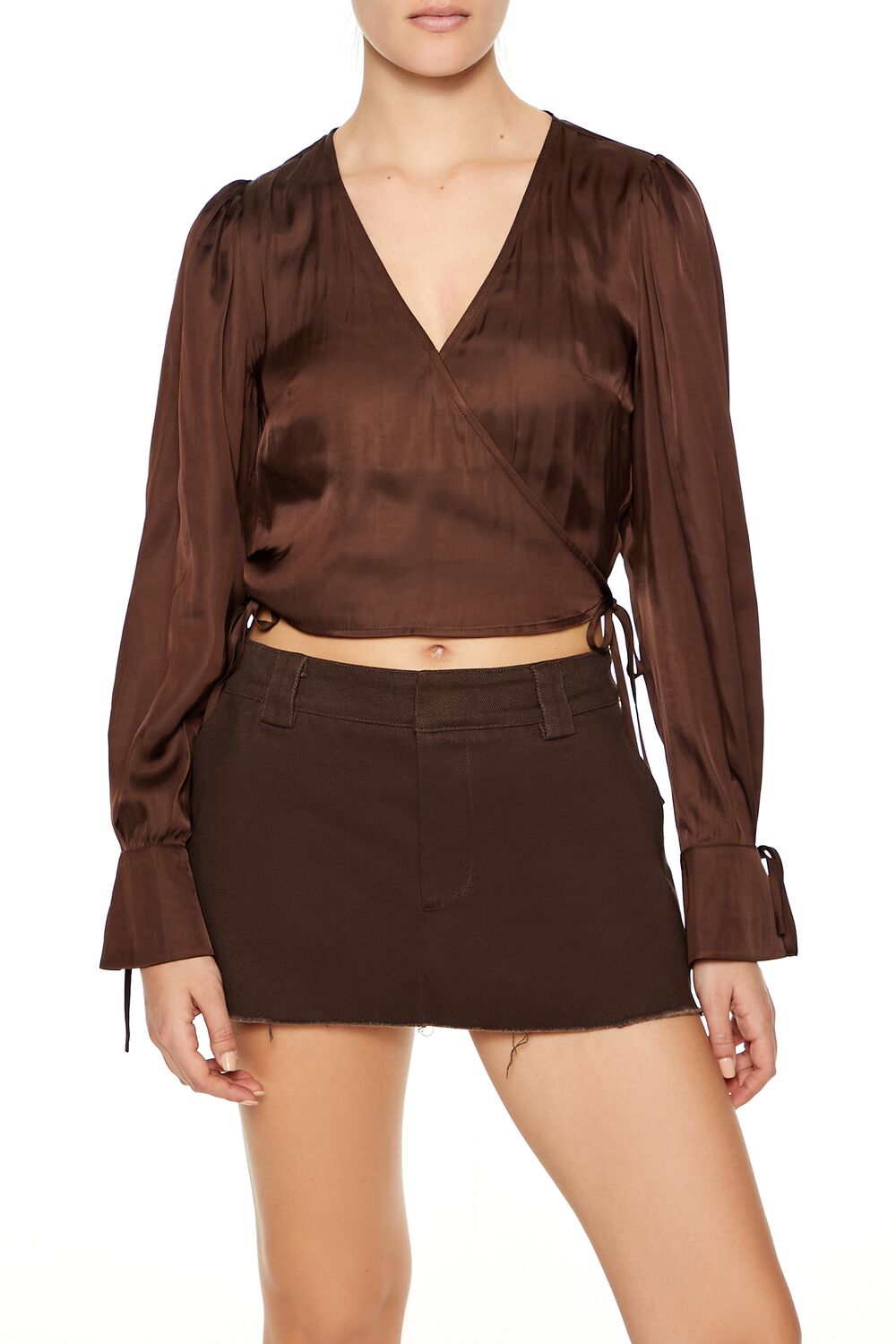 Tie-Front Wrap Crop Top | Forever 21 Womens