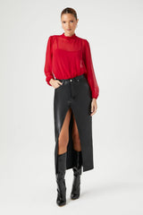 Chiffon Mock Neck Bodysuit | Forever 21 Womens