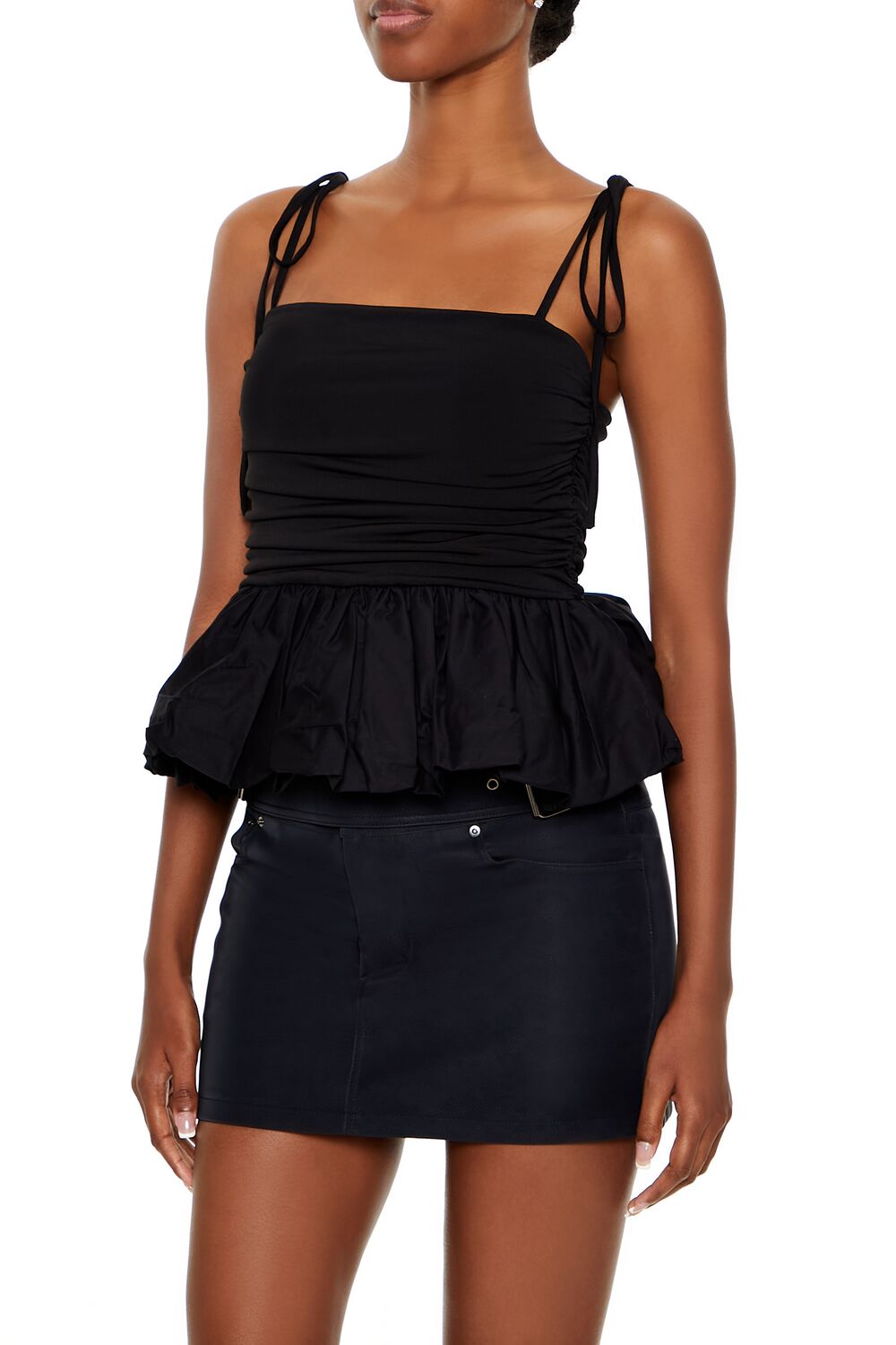Tie-Strap Peplum Cami | Forever 21 Womens