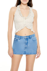 Polka Dot Mesh Crop Top | Forever 21 Womens