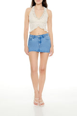 Polka Dot Mesh Crop Top | Forever 21 Womens