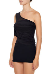 Mesh One-Shoulder Crop Top | Forever 21 Womens