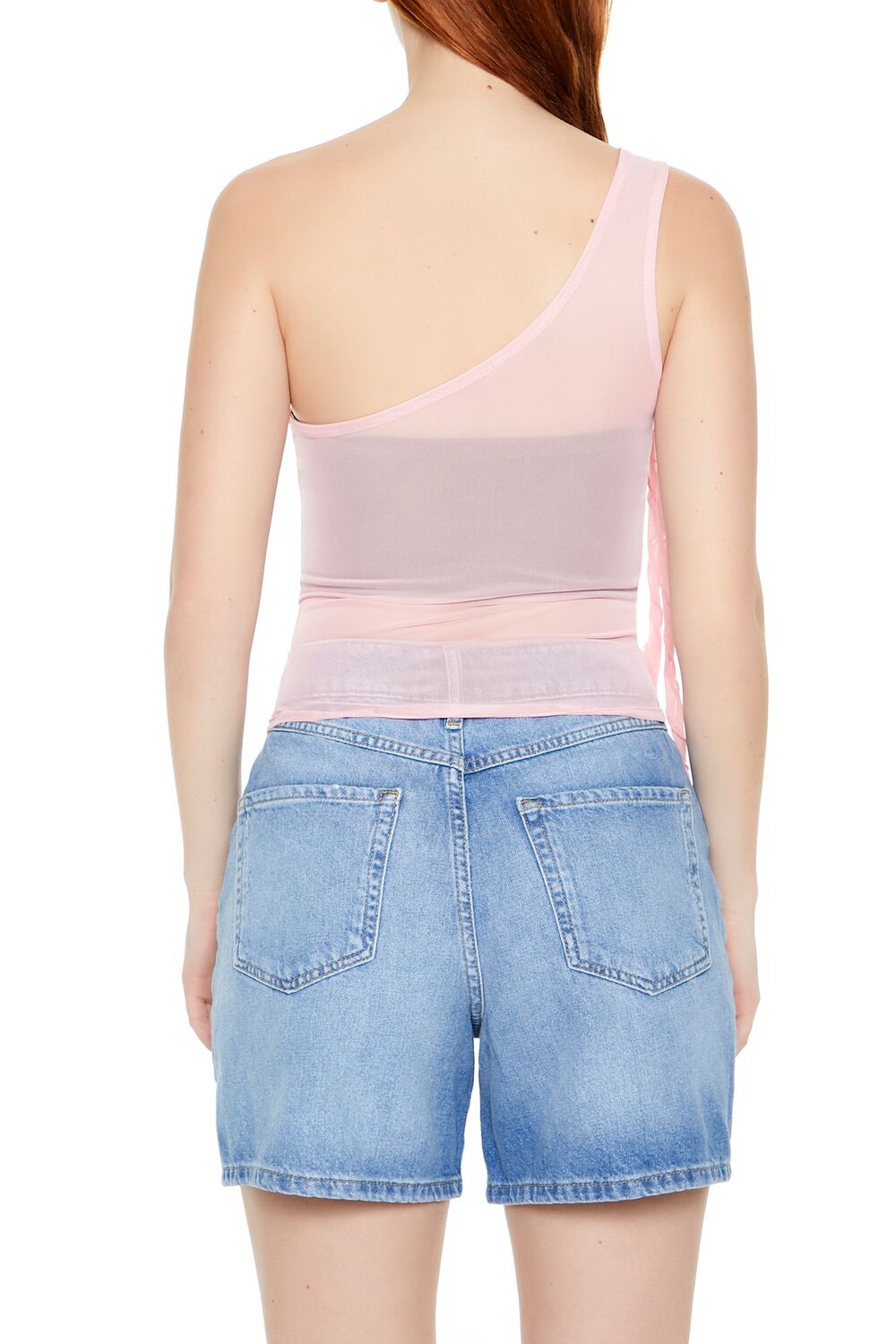 Mesh Rosette One-Shoulder Top | Forever 21 Womens