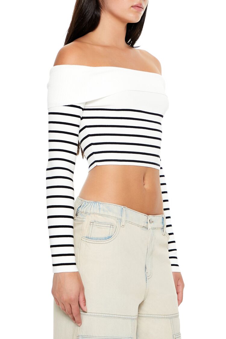Striped Off-the-Shoulder Sweater | Forever 21 Womens
