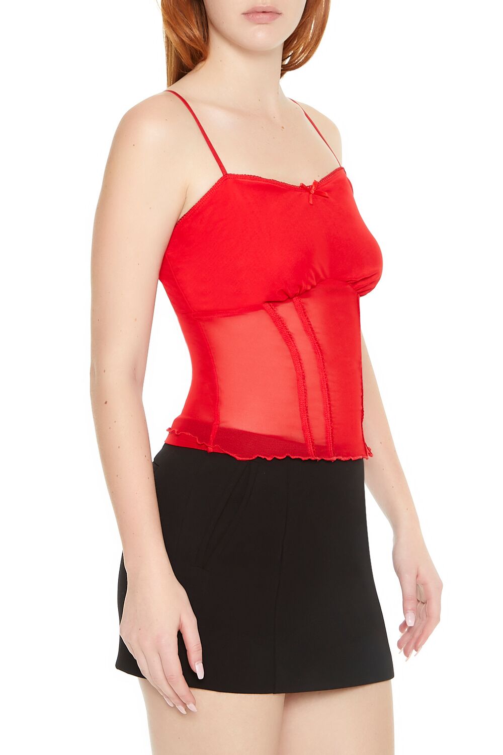 Sheer Mesh Bow Cami | Forever 21 Womens