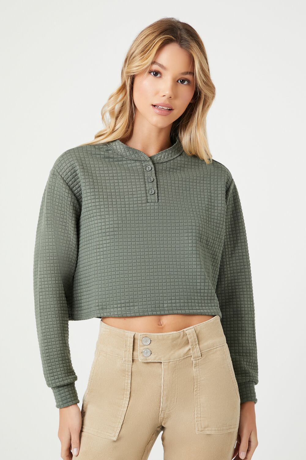 Waffle Knit Crop Top | Forever 21 Womens