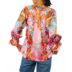 Faustina Abstract Print Popover Top | Forever 21 Womens