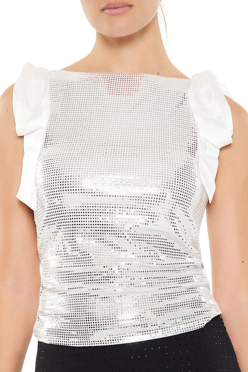 Sequin Bow Crop Top | Forever 21 Womens