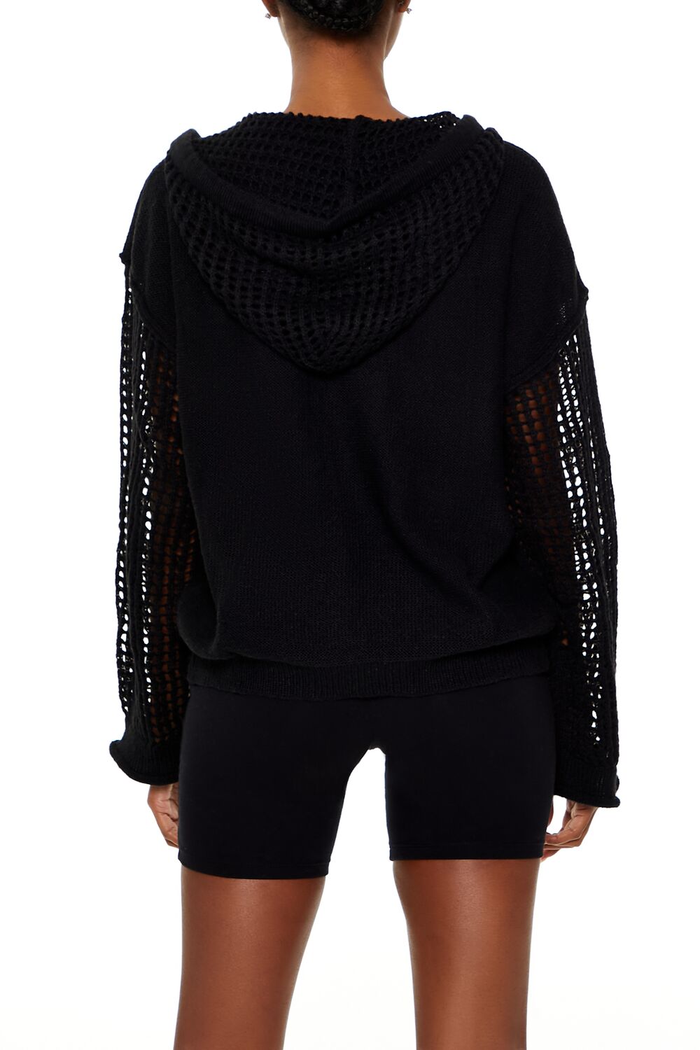 Open-Knit Netted Hoodie | Forever 21 Womens