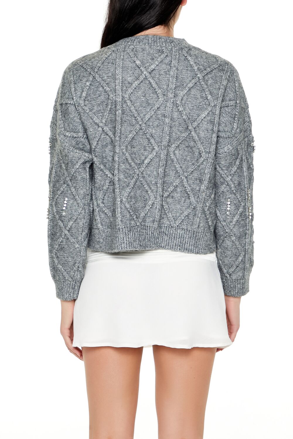 Marled Faux Gem Sweater | Forever 21 Womens