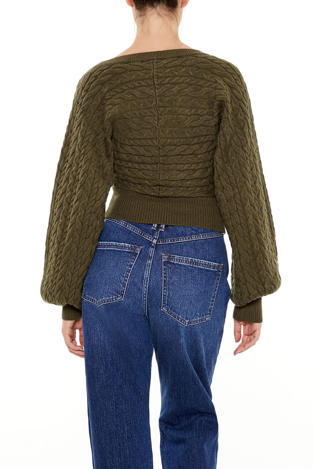 Peasant-Sleeve Cable Knit Sweater | Forever 21 Womens
