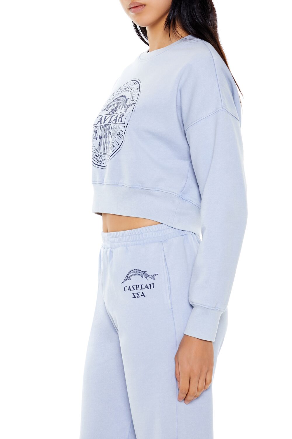 Caviar Graphic Cropped Pullover | Forever 21 Womens