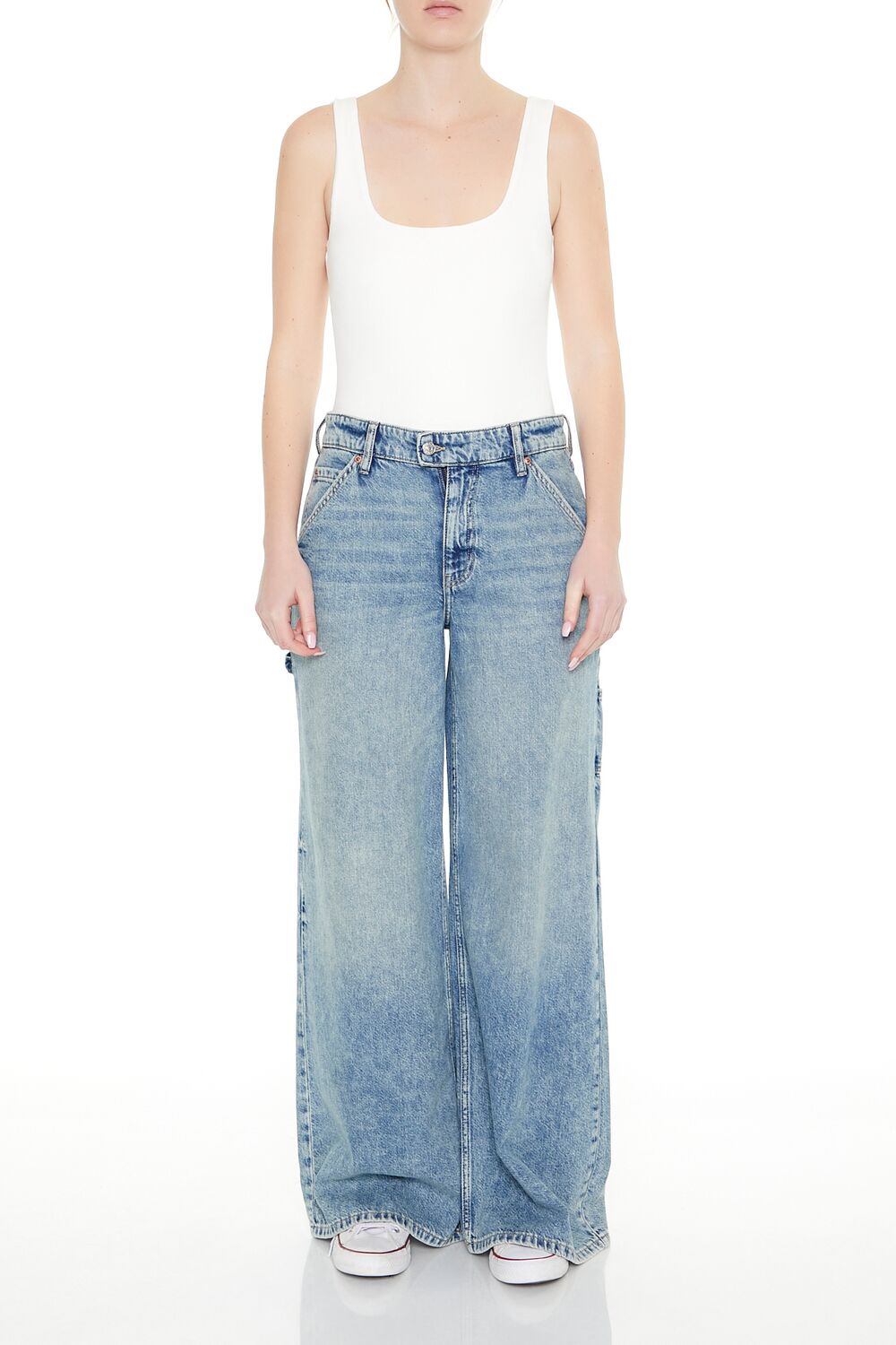 Textured V-Back Tank Bodysuit | Forever 21 Womens