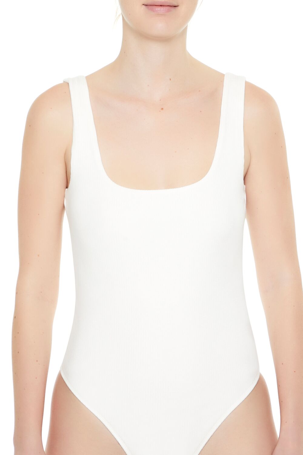 Textured V-Back Tank Bodysuit | Forever 21 Womens