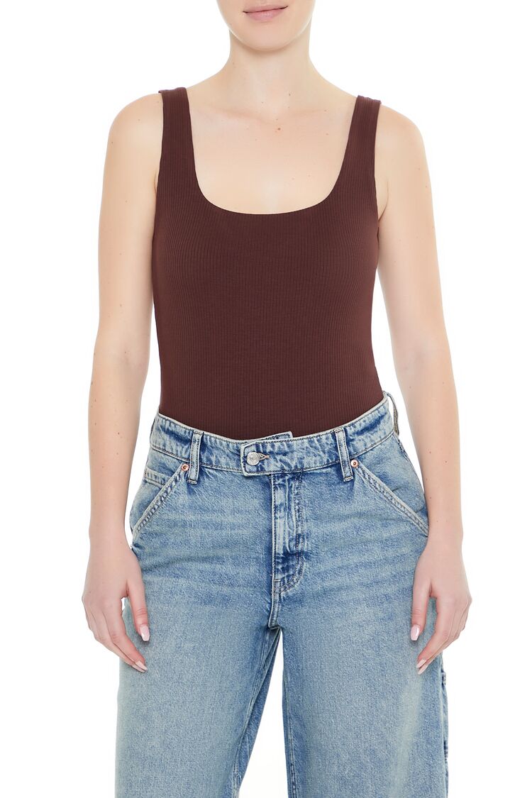 Textured V-Back Tank Bodysuit | Forever 21 Womens