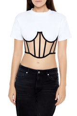 Sheer Corset Combo Crop Top | Forever 21 Womens